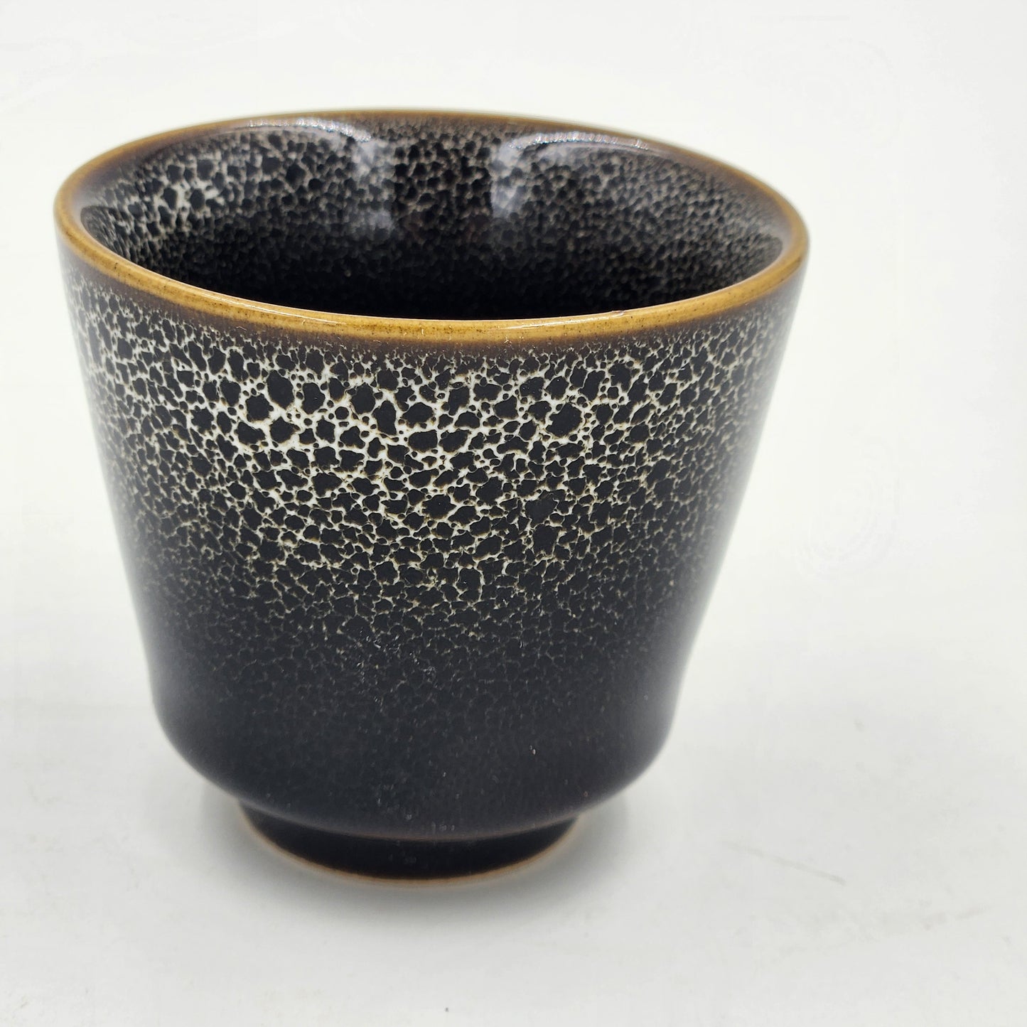Ceramic Gloss Echoes of Fire with 6 Tea Cups - Teapot Set - Black Grey