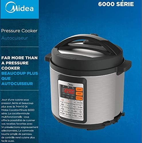 Midea® Multi-Function 14 Programmable Pressure Cooker, 6 Quart, Stainless Steel, MY-CS6019W