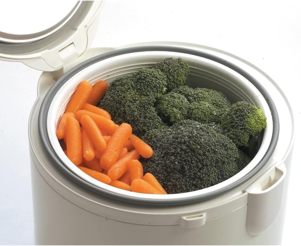 Tiger 10-Cup Rice Cooker & Warmer with Steam Basket, Floral White - JAZ-A18U-FH