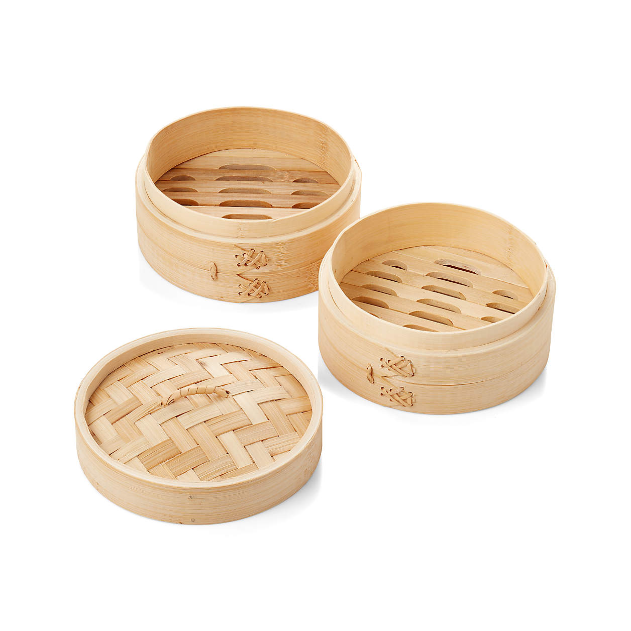Bamboo Steamer Basket 2 Tier - 8" / 20.25 cm