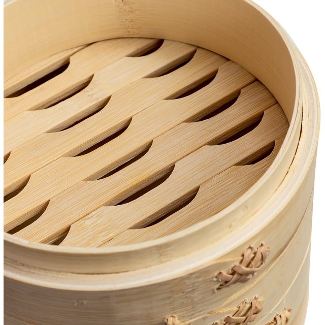 Bamboo Steamer Basket 2 Tier - 8" / 20.25 cm
