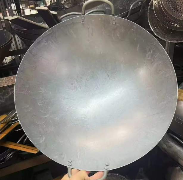 22" Carbon Steel Woks | Traditional Hand‑Hammered Cookware Stir Fry Pan