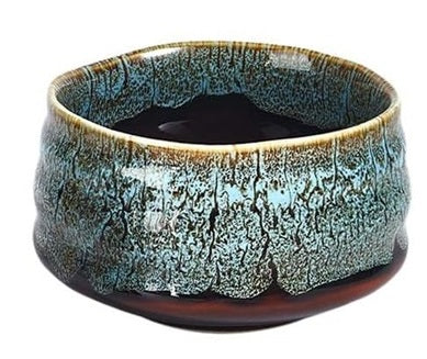 Ceramic Matcha Bowl Starter Kit - Matcha Tea Set - Teal Black