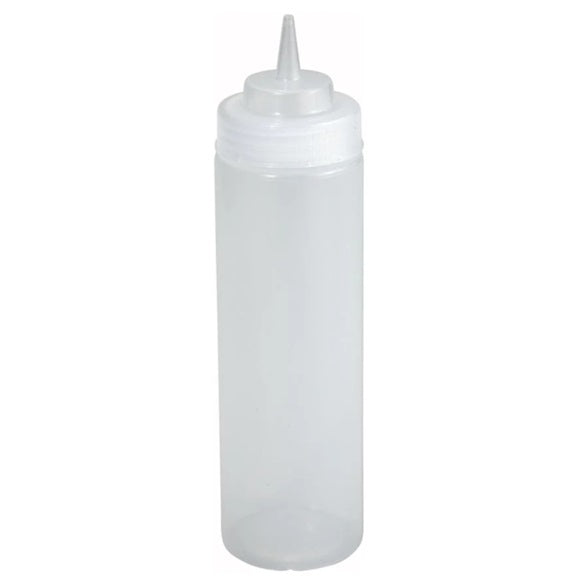 24 oz Wide Mouth Clear Squeeze Bottle