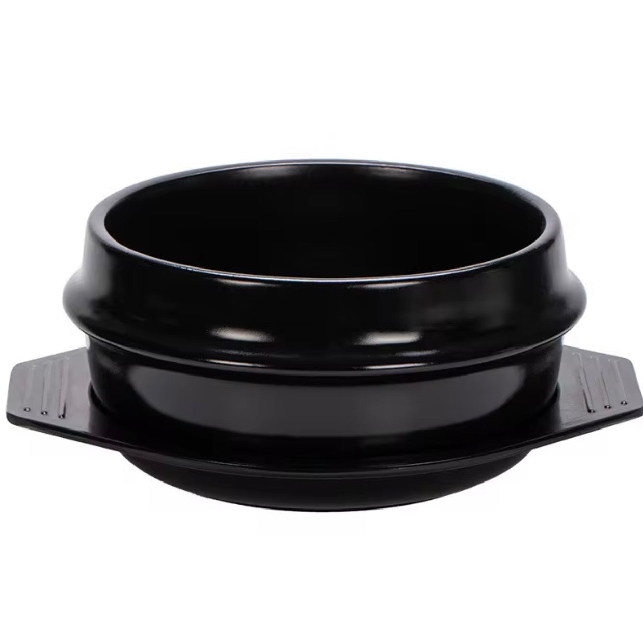 Korean Bibimbap Bowl, Earthenware, Ceramic Pot, Donabe style -16 cm (Dolsot) with Base
