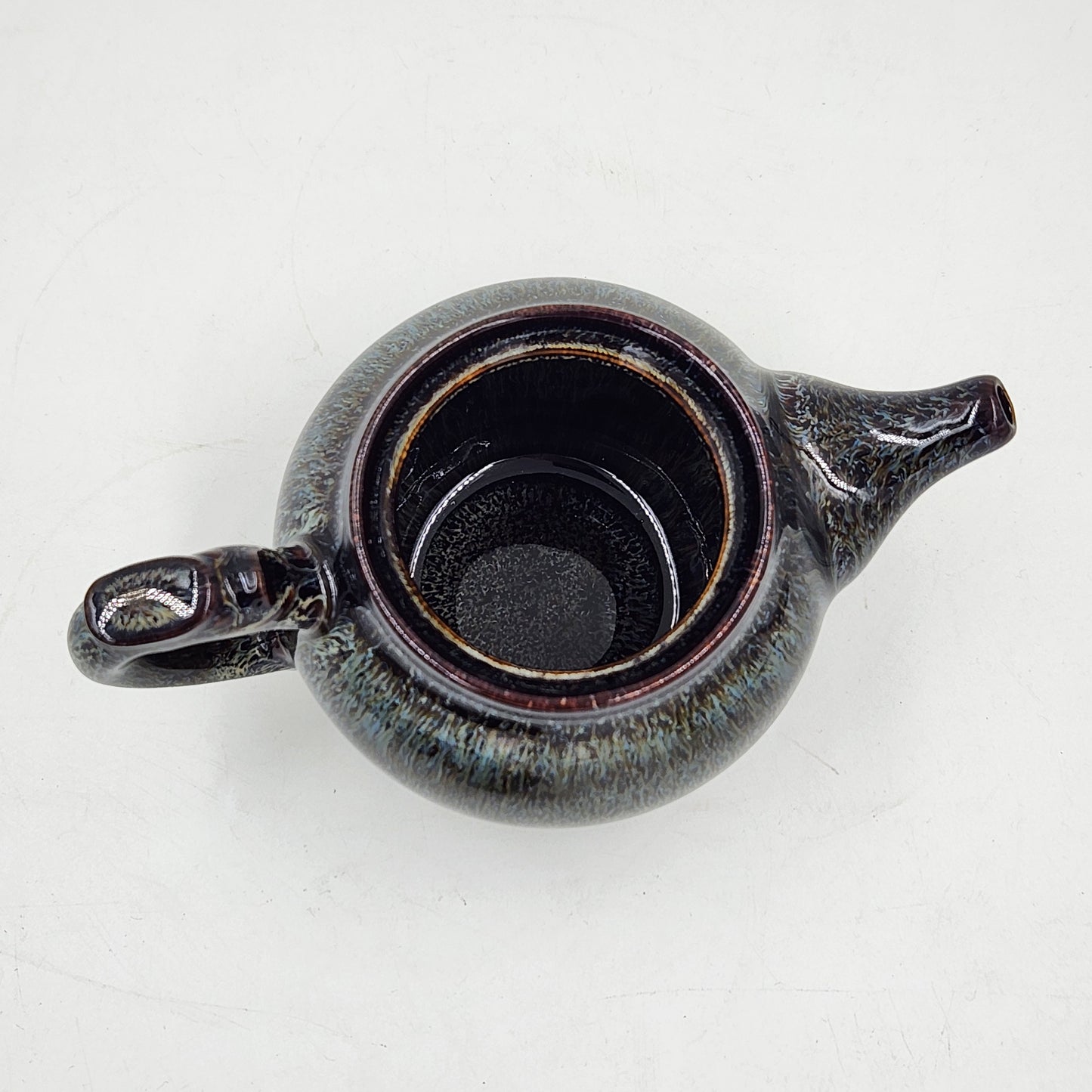 Ceramic Glass Nordic Glaze with 4 Tea Cups - Ceremony Kung Fu Tea Set - Black Blue