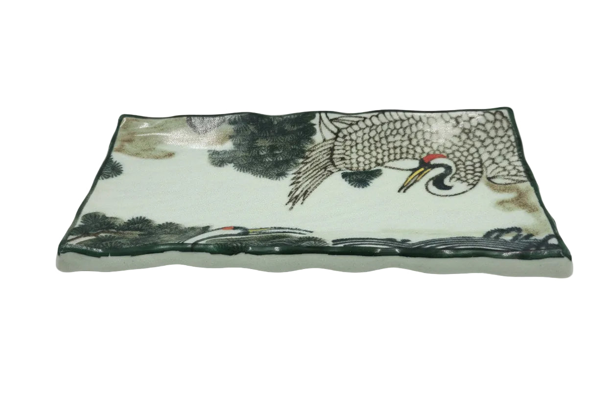 The Crane's Reflection -  9" Harmony Sushi Plate