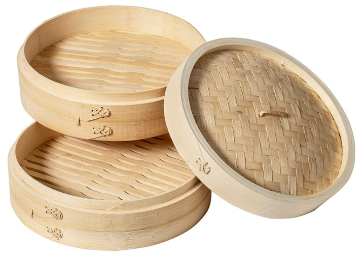 Bamboo Steamer Basket 2 Tier - 10" / 30.5 cm