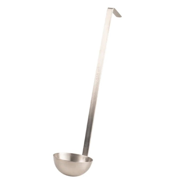 Browne Stainless Steel Ladle with hook – 4 oz, 11" Handle