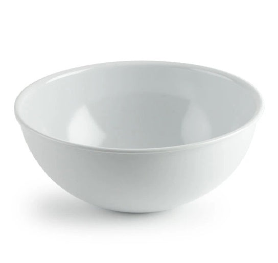 8" Wide White Melamine Serving Bowl