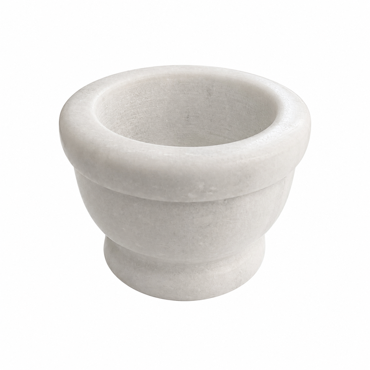 White Marble Mortar & Pestle Set – 4" Deep Bowl Natural Stone Spice Grinder