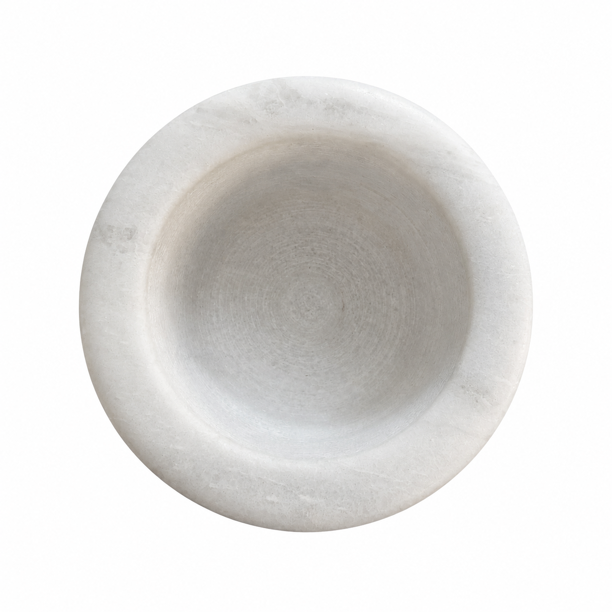 White Marble Mortar & Pestle Set – 4" Deep Bowl Natural Stone Spice Grinder