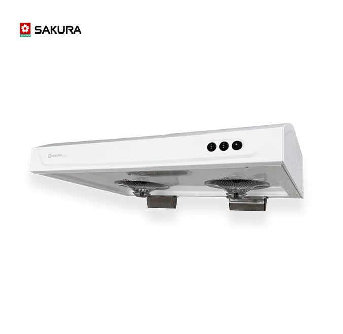 Sakura R-72711 White Range Hood – 3-Speed Powerful Ventilation, 30-Inch
