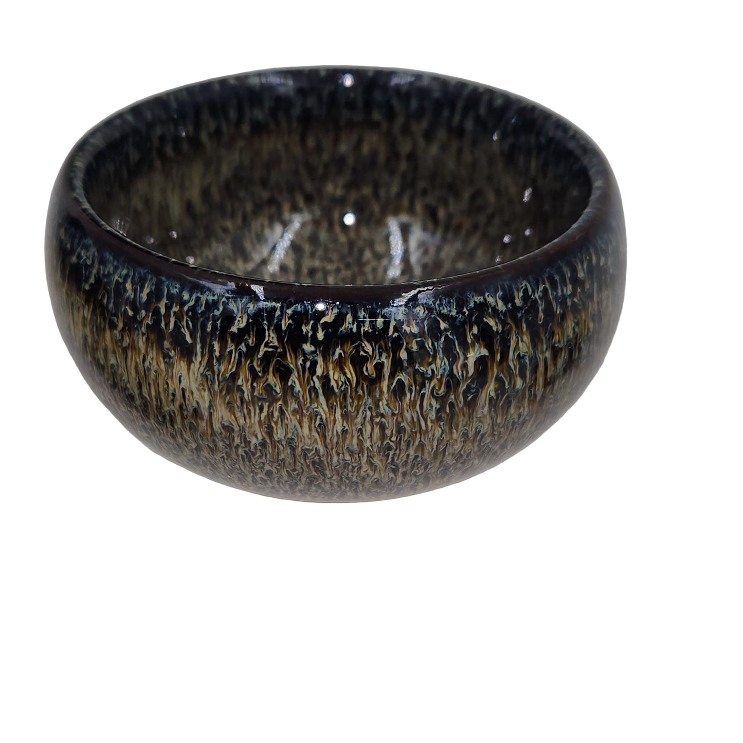 Ceramic Glass Nordic Glaze with 4 Tea Cups - Ceremony Kung Fu Tea Set - Black Blue