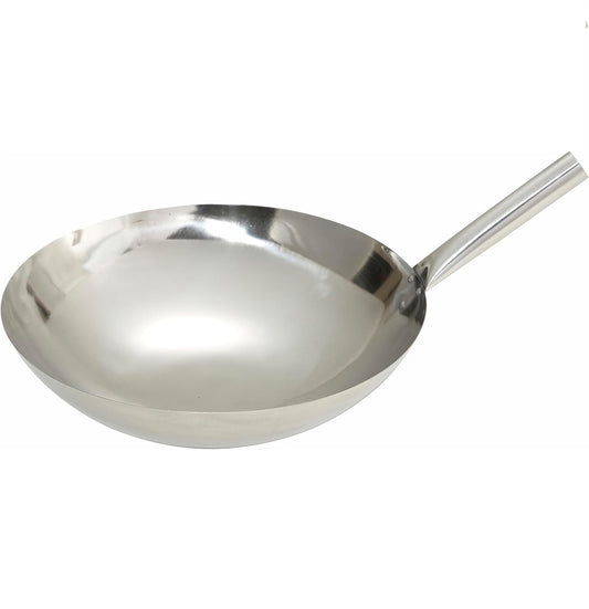 14" Stainless Steel Wok with Handle