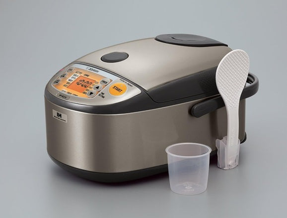 Zojirushi NP-HCC10 Induction Heating (IH) Rice Cooker & Warmer – 5.5 Cup – Stainless Dark Gray