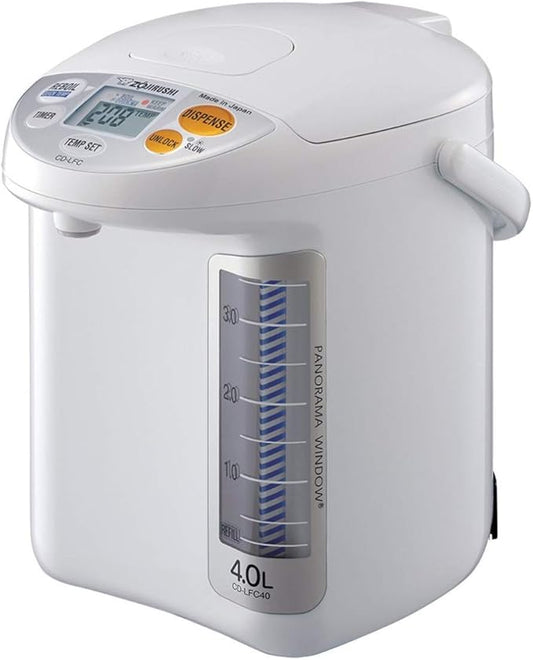 象印 Zojirushi CD-LFC40 Panorama Window 微电脑电热保温热水瓶 4.0L 白色 日本制造